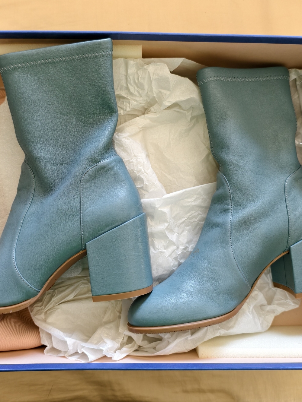 STUART WEITZMAN TIELAND BOOTIE Block Heel Boots - Stylish Mid-Calf Design